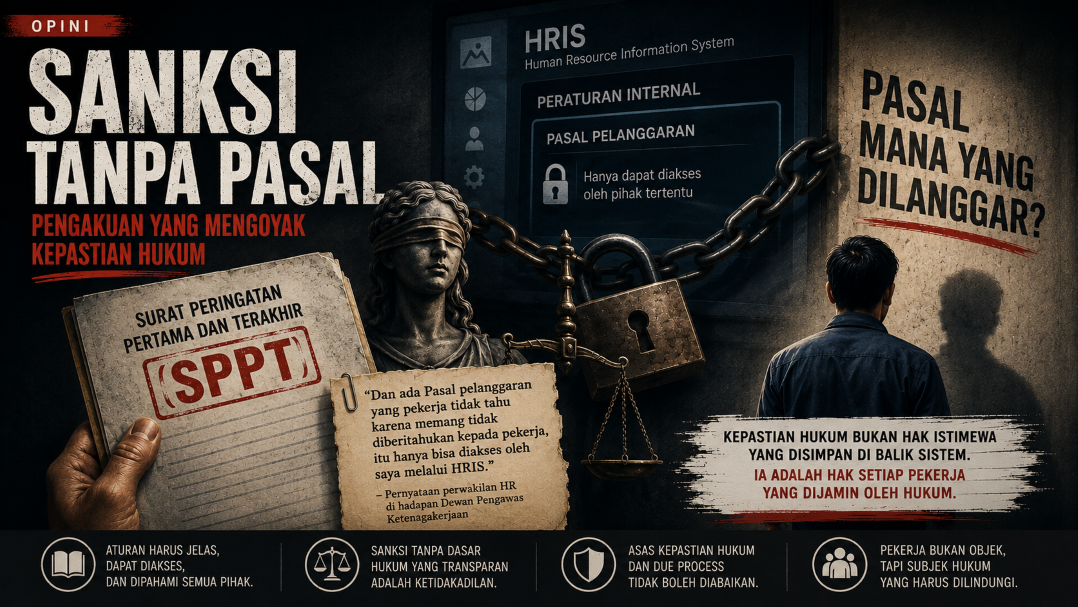 Sanksi Tanpa Pasal: Sebuah Pengakuan yang Mengoyak Kepastian Hukum